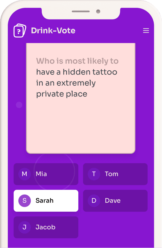 Vote on your friends mockup